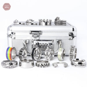 Coffret cadeau de 15 anneaux de gland design