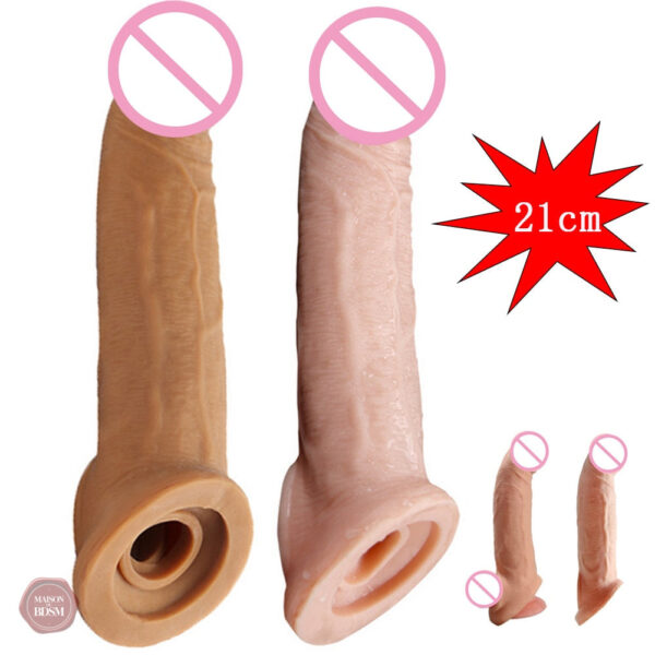 Manchon pénis réaliste 20 cm pour des sensations intenses