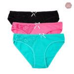 Culottes en coton et dentelle Sissy, ensemble de 3 pièces