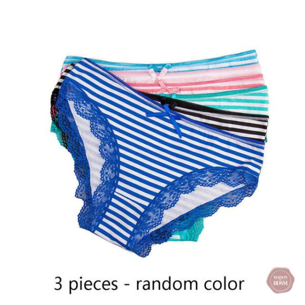 Culottes Sissy, trio en coton et dentelle pour toutes occasions