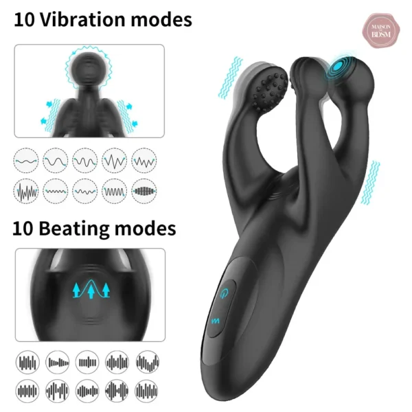 Accessoire CBT : vibromasseur silicone pour testicules