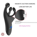 Stimulation testiculaire avec 3 tiges en silicone