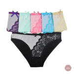 Culottes délicates, 6 pièces en dentelle fine