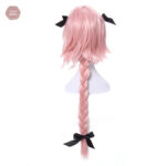 Perruque rose douce, finition en dentelle élégante
