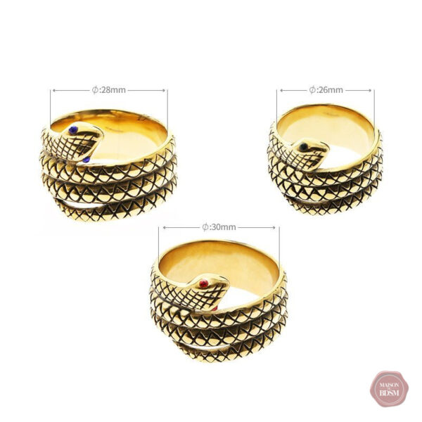 Accessoire de plaisir Cobra, design élégant en 24K