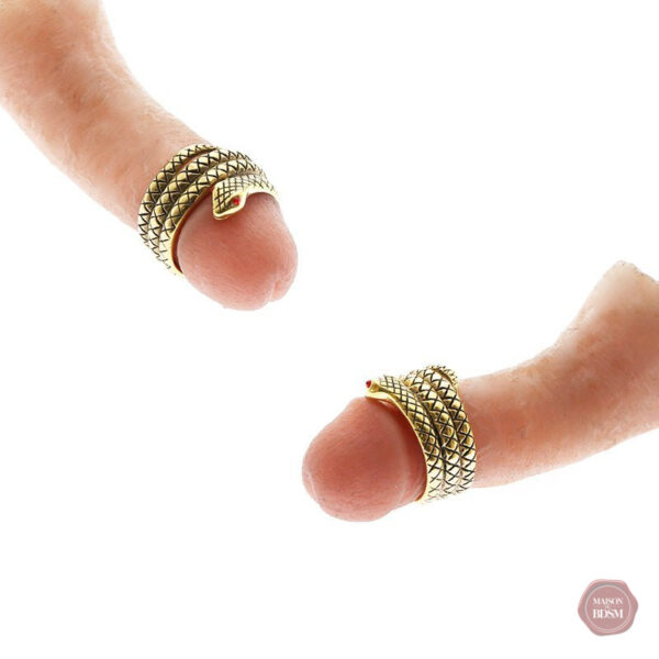Anneau de gland en or, design Cobra pour moments intimes