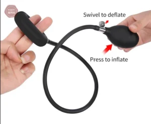 Accessoire de plaisir pour pénis, anneau gonflable