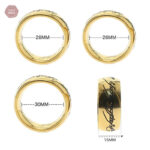 Anneau de gland en or pur 24 carats