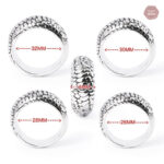 Bague Gland en acier inoxydable et or 24K