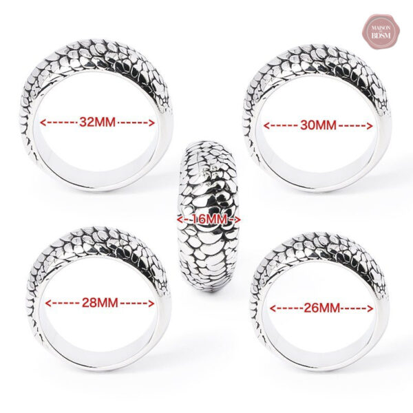 Bague Gland en acier inoxydable et or 24K