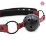 Bâillon en cuir, accessoire de domination et de jeu érotique