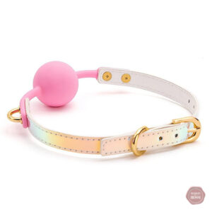 Accessoire de jeu érotique : bâillon boule holographique