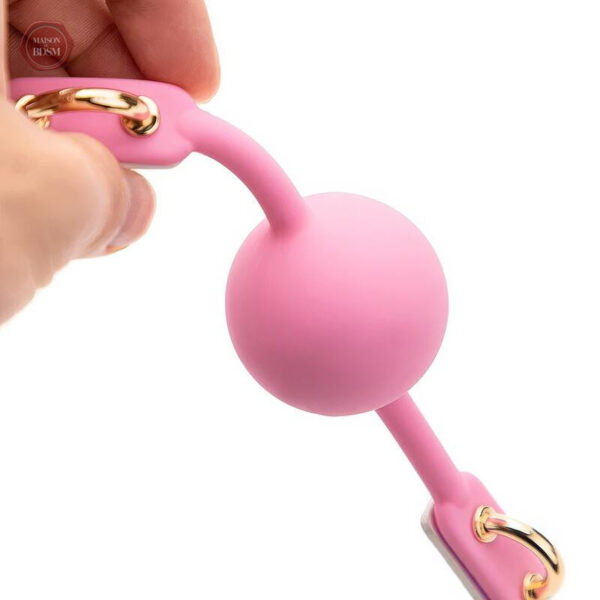 Bâillon boule avec finition holographique pour un style audacieux