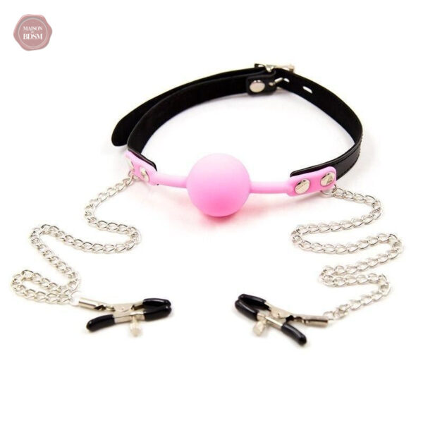 Bâillon avec boule, idéal pour la pratique BDSM