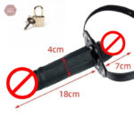 Bâillon en cuir avec double stimulation intégrée