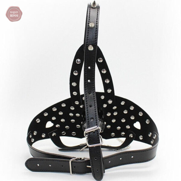 Accessoire de soumission en cuir noir