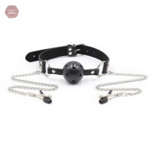 Bâillon Pinces Tétons, accessoire de stimulation