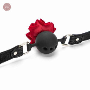 Bâillon Boule Fleur en matériau doux et confortable