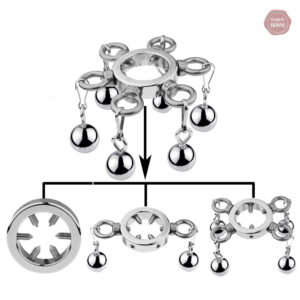 Accessoire de torture pour le sexe masculin en métal