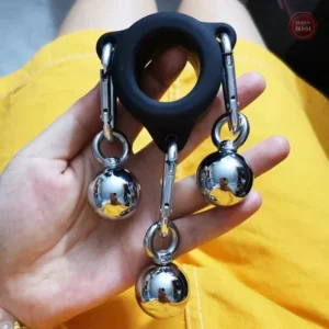 Ballstrecher en caoutchouc et silicone pour le scrotum