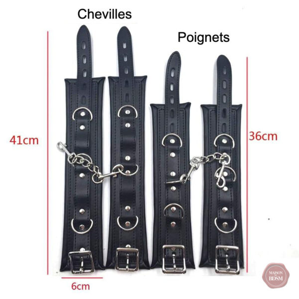 Barre pour positionner les poignets et chevilles