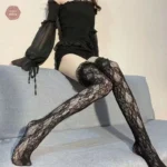 Bas résille dentelle sexy femme lingerie gothique