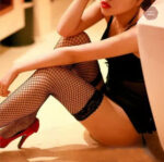 Bas sexy en maille pour porte jarretelles Sissy
