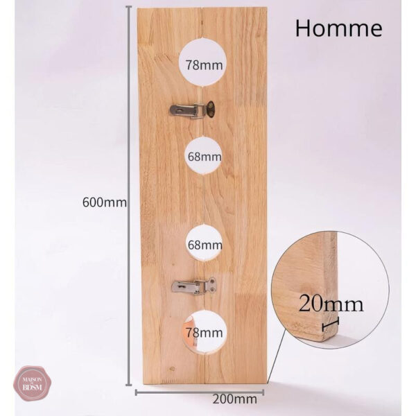 Menottes en bois, design élégant pour la domination