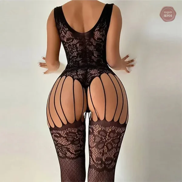 Body dentelle transparent XXL, combinaison sexy