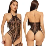 Bodysuit ouvert entrejambe pour un look audacieux