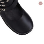 Simili cuir noir, style moderne et chic