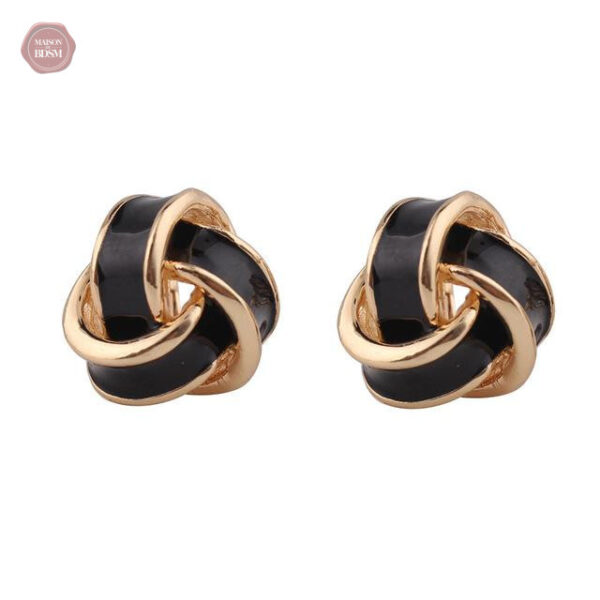 Boucles d'oreilles à clip colorées en émail