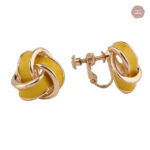 Design élégant : boucles d'oreilles à clip en émail
