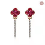 Boucles d'oreilles à clip en forme de trèfle