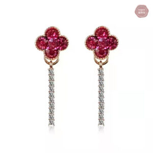 Boucles d'oreilles à clip en forme de trèfle