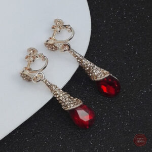 Boucles d'oreilles clip ANNE en cristal