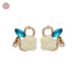 Boucles d'oreilles clip fleur Nicolette
