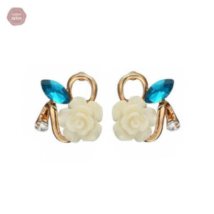 Boucles d'oreilles clip fleur Nicolette