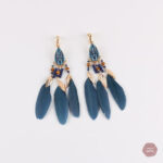 Boucles d'oreilles Sissy, style plume chic