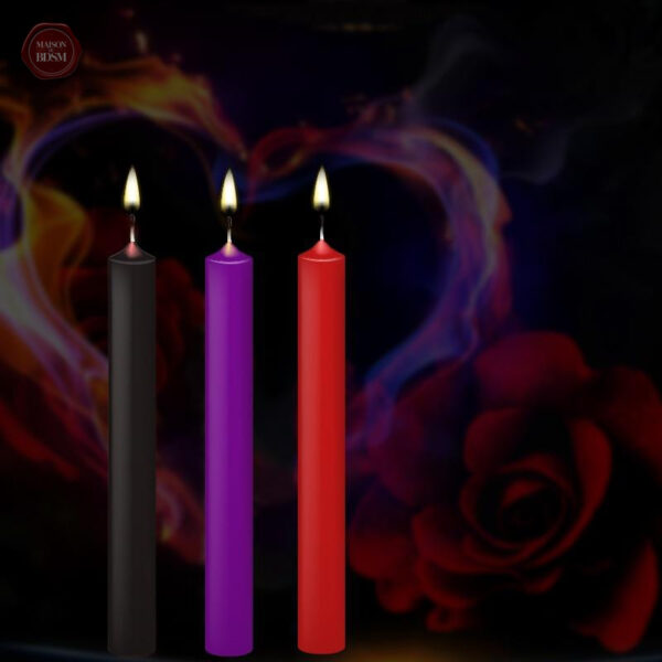Bougies sensuelles, basse température, set de 3 unités