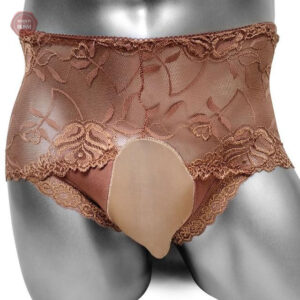 Sous-vêtement Sissy avec pochette bombée en dentelle