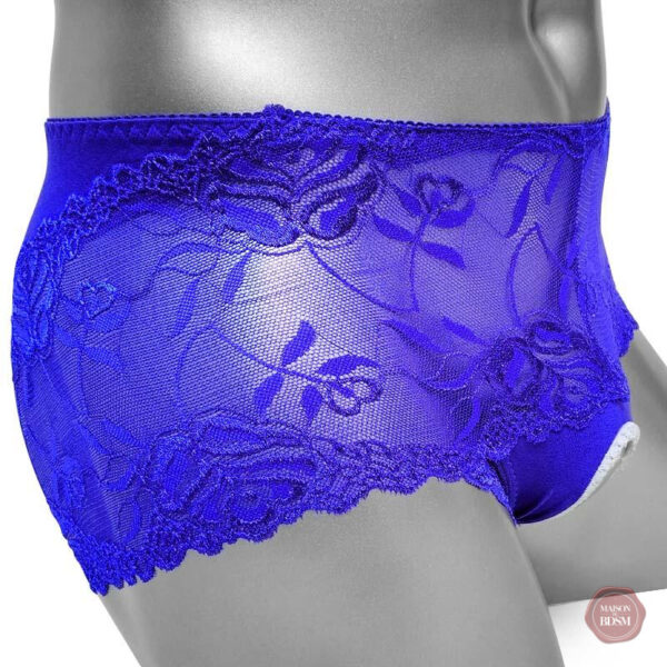 boxer-en-dentelle-sissy-sans-entrejambe-1 Boxer en dentelle Sissy sans entrejambe