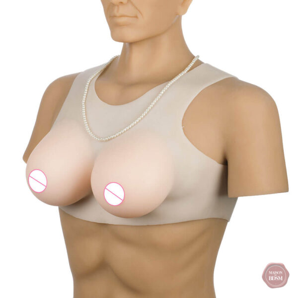 Bustier pour travestis avec faux seins intégrés