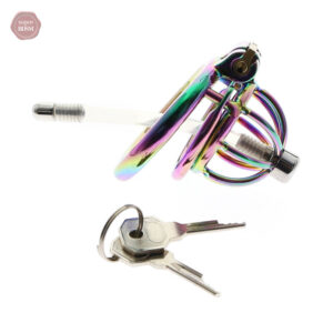 Accessoire de chasteté arc-en-ciel pour des jeux intenses
