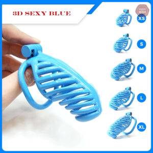 Cage à pénis bleu sexy 3D