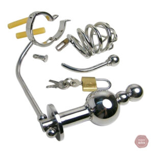 Cage de chasteté avec sonde urétrale intégrée