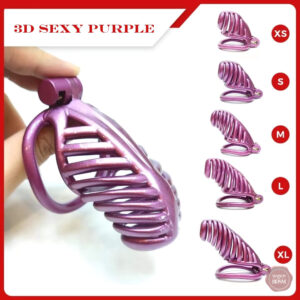 Cage à pénis 3D violet sexy