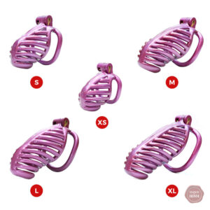 Cage de chasteté 3D imprimée en violet