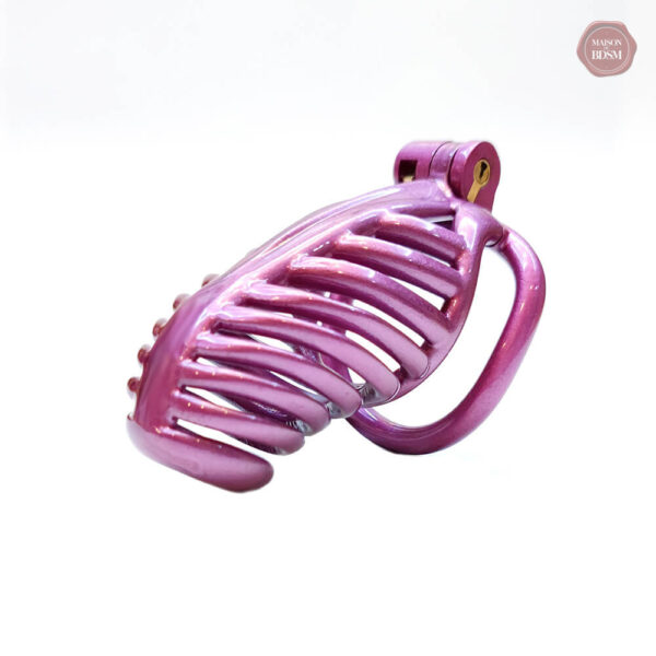 Cage à pénis en design violet élégant