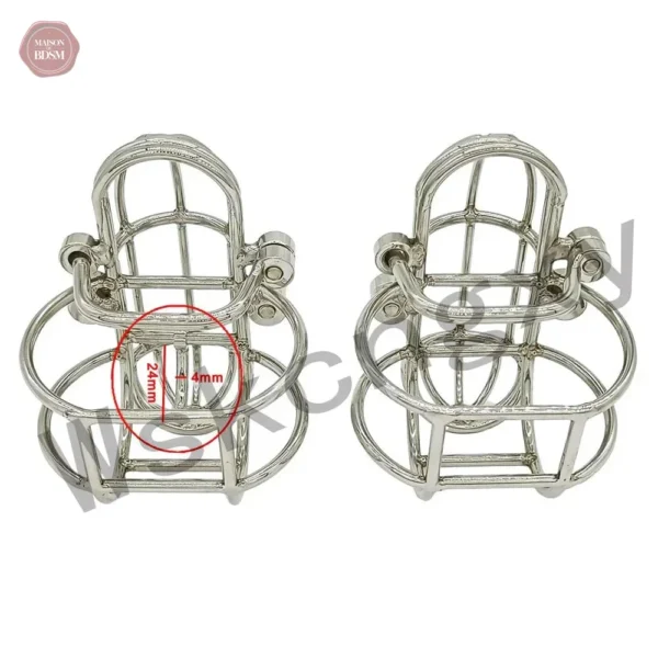 Cage de chasteté perforée en acier inoxydable